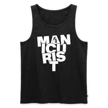 Travail professionnel - Manucure - Débardeur bio Premium Homme - noir - Devant - Michal (187cm)