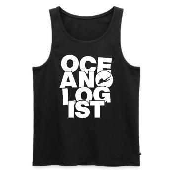 Beruf Ozeanologie Beruf - Oceonologe - Männer Premium Bio Tank Top - Schwarz - Vorne - Michal (187cm)