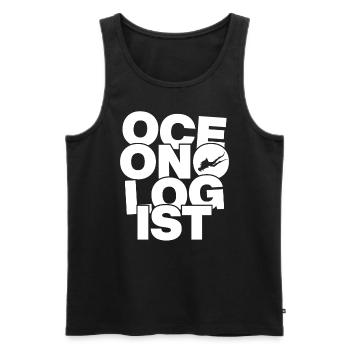 Beruf Ozeanologie Beruf - Oceonologe - Männer Premium Bio Tank Top - Schwarz - Vorne - Michal (187cm)