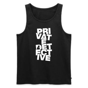 Professional Work - Private Detective - Men's Premium Organic Tank Top - black - Front - AI Model Male 178 light (178cm)