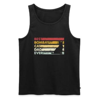 Bester Vater Aller Zeiten - Bombay Cat - Männer Premium Bio Tank Top - Schwarz - Vorne - Michal (187cm)