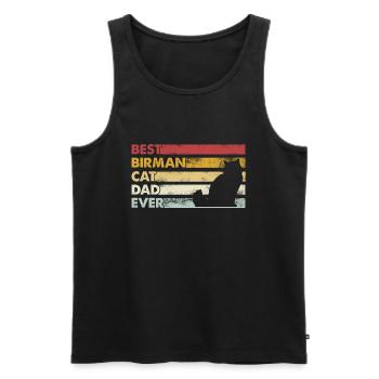 Bester Vater Aller Zeiten - Birma-Katze - Männer Premium Bio Tank Top - Schwarz - Vorne - Michal (187cm)