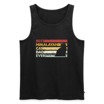 Best Father Ever - Himalayan Cat - Men's Premium Organic Tank Top - black - Front - Michal (187cm)