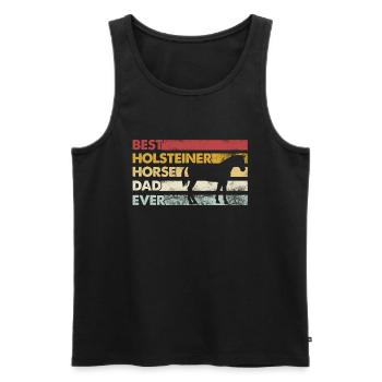 Bester Vater Aller Zeiten - Holsteiner Pferd - Männer Premium Bio Tank Top - Schwarz - Vorne - Michal (187cm)