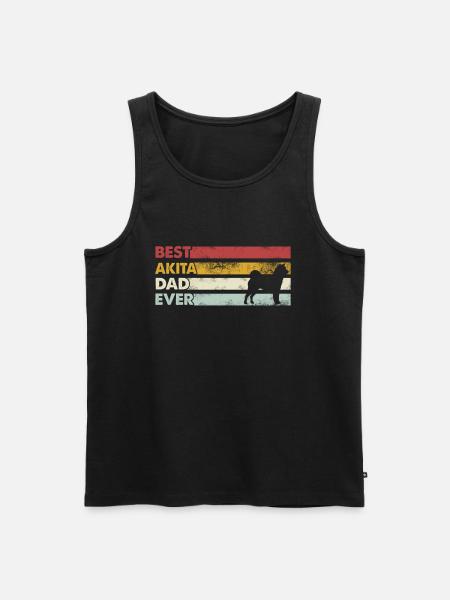 Best Father Ever - Akita - Men's Premium Organic Tank Top - black