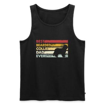 Meilleur père de tous les temps - Bearded Collie - Débardeur bio Premium Homme - noir - Devant - Michal (187cm)
