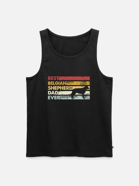 Best father ever - Belgian Shepherd - Men's Premium Organic Tank Top - black