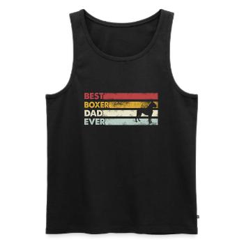 Best Father Ever - Boxer - Men's Premium Organic Tank Top - black - Front - Michal (187cm)