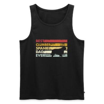 Bester Vater Aller Zeiten - Clumber Spaniel - Männer Premium Bio Tank Top - Schwarz - Vorne - Michal (187cm)