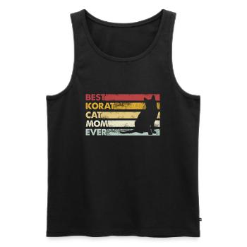 Meilleure mère de tous les temps - Korat Cat - Débardeur bio Premium Homme - noir - Devant - AI Model Male 178 light (178cm)
