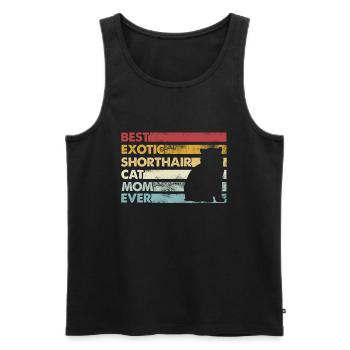 Beste Mutter Aller Zeiten - Exotic Shorthair Cat - Männer Premium Bio Tank Top - Schwarz - Vorne - AI Model Male 178 light (178cm)