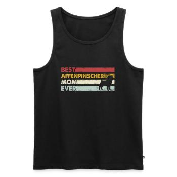Meilleure mère de tous les temps - Affenpinscher - Débardeur bio Premium Homme - noir - Devant - AI Model Male 178 light (178cm)