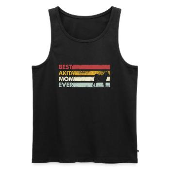 Meilleure mère de tous les temps - Akita - Débardeur bio Premium Homme - noir - Devant - AI Model Male 178 light (178cm)