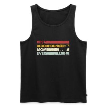 Meilleure mère de tous les temps - Bloodhound - Débardeur bio Premium Homme - noir - Devant - AI Model Male 178 light (178cm)