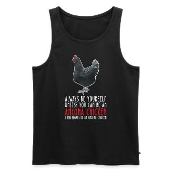 Sei Du Selbst - Ancona Chicken - Männer Premium Bio Tank Top - Schwarz - Vorne - AI Model Male 178 light (178cm)