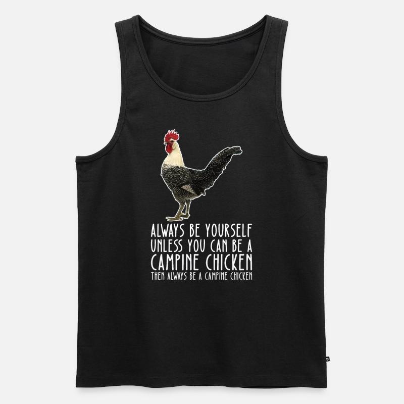Sei Du Selbst – Campine Chicken - Männer Premium Bio Tank Top - Schwarz