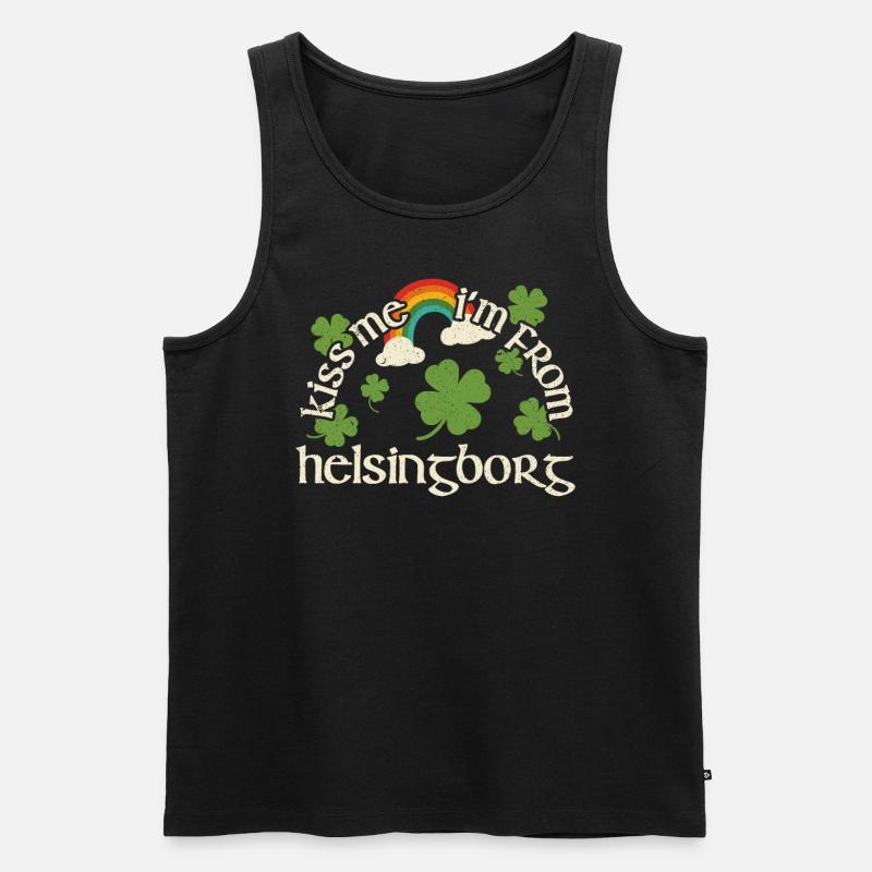 Embrasse-moi - Saint-Patrick Helsingborg - Débardeur bio Premium Homme - noir