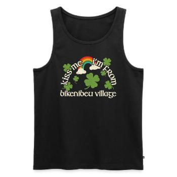 Küss mich - St. Patricks Day Bikenibeu Village - Männer Premium Bio Tank Top - Schwarz - Vorne - AI Model Male 178 light (178cm)
