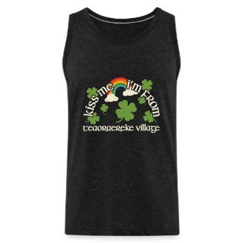 Küss mich - St. Patricks Day Teaoraereke Village - Männer Premium Bio Tank Top - Anthrazit - Vorne - Alexander (188cm)