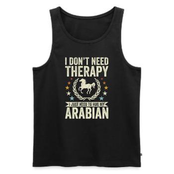 Je n’ai pas besoin de thérapie - Arabe - Débardeur bio Premium Homme - noir - Devant - AI Model Male 178 light (178cm)