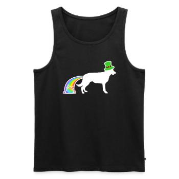 St. Patricks Hund - Belgischer Schäferhund - Männer Premium Bio Tank Top - Schwarz - Vorne - Michal (187cm)