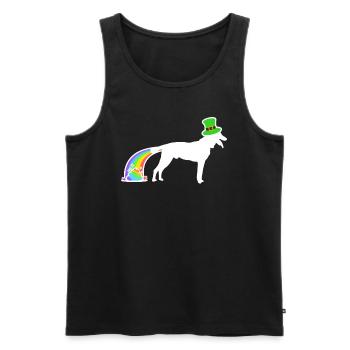 Chien de Saint-Patrick - Tervuren belge - Débardeur bio Premium Homme - noir - Devant - Michal (187cm)