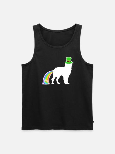 St. Patrick's Dog - Bernedoodle - Men's Premium Organic Tank Top - black