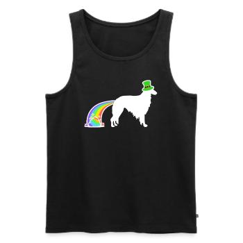 Chien de Saint-Patrick - Borzoi - Débardeur bio Premium Homme - noir - Devant - Michal (187cm)