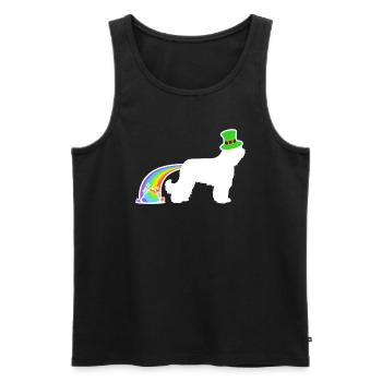 St. Patricks Hund - Briarde - Männer Premium Bio Tank Top - Schwarz - Vorne - Michal (187cm)
