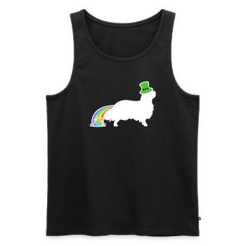 St. Patricks Hund - Kavalier - Männer Premium Bio Tank Top - Schwarz - Vorne - Michal (187cm)
