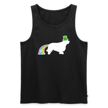 St. Patricks Hund - Clumber Spaniel - Männer Premium Bio Tank Top - Schwarz - Vorne - Michal (187cm)