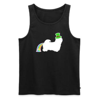 Chien de Saint-Patrick - Lhassa APSO - Débardeur bio Premium Homme - noir - Devant - Michal (187cm)