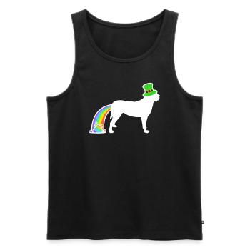 St. Patrick's Dog - Mastiff - Männer Premium Bio Tank Top - Schwarz - Vorne - Michal (187cm)