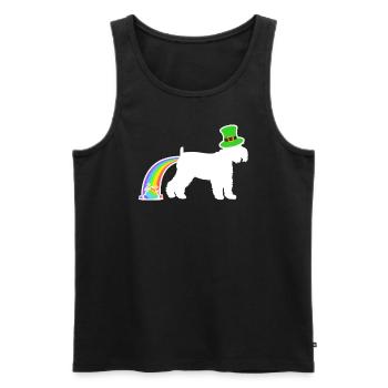 Chien de Saint-Patrick - Schnauzer nain - Débardeur bio Premium Homme - noir - Devant - Michal (187cm)