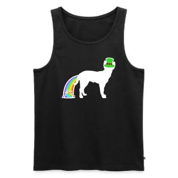 Chien de Saint-Patrick - Mudi - Débardeur bio Premium Homme - noir - Devant - AI Model Male 178 light (178cm)