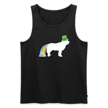 St. Patricks Hund - Bernhardiner - Männer Premium Bio Tank Top - Schwarz - Vorne - Michal (187cm)