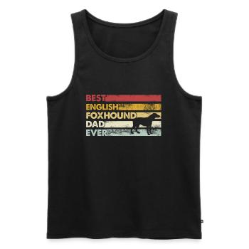Bester Vater Aller Zeiten - Englischer Foxhound - Männer Premium Bio Tank Top - Schwarz - Vorne - Michal (187cm)