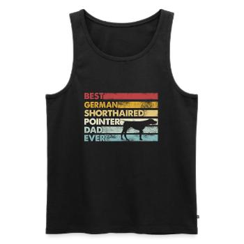 Best Father - German Shorthair - Men's Premium Organic Tank Top - black - Front - AI Model Male 178 light (178cm)
