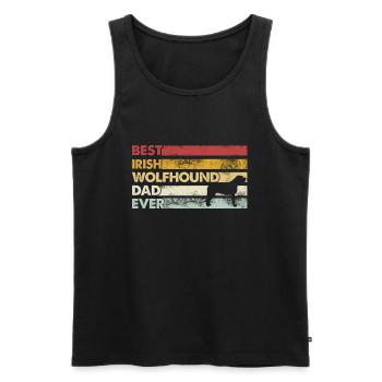 Bester Vater Aller Zeiten - Irish Wolfhound - Männer Premium Bio Tank Top - Schwarz - Vorne - AI Model Male 178 light (178cm)