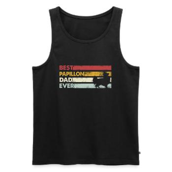 Bester Vater Aller Zeiten - Papillon - Männer Premium Bio Tank Top - Schwarz - Vorne - Michal (187cm)