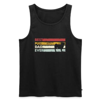 Bester Vater Aller Zeiten - Mops - Männer Premium Bio Tank Top - Schwarz - Vorne - Michal (187cm)