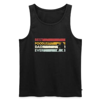 Best Father Ever - Poodle - Men's Premium Organic Tank Top - black - Front - Michal (187cm)