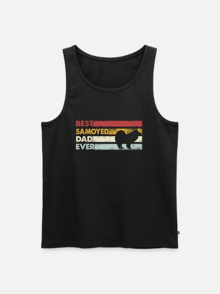 Best Dad Ever - Samoyeds - Men's Premium Organic Tank Top - black