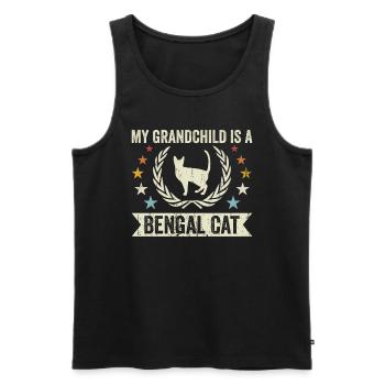 Mein Enkelkind Ist Eine Bengalkatze - Männer Premium Bio Tank Top - Schwarz - Vorne - Michal (187cm)