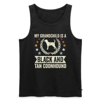 Mein Enkelkind Ist Ein Schwarzer Taner Coonhound - Männer Premium Bio Tank Top - Schwarz - Vorne - AI Model Male 178 light (178cm)