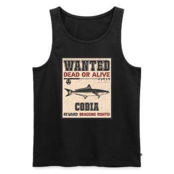Gesuchter Fisch - Cobia Fishing - Männer Premium Bio Tank Top - Schwarz - Vorne - Michal (187cm)