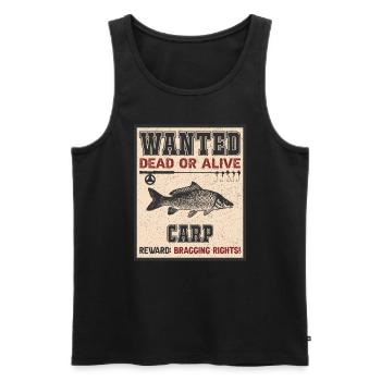 Gesuchter Fisch - Karpfenangeln - Männer Premium Bio Tank Top - Schwarz - Vorne - Michal (187cm)