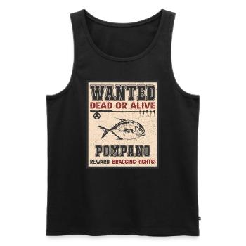 Gesuchter Fisch - Pompano Fishing - Männer Premium Bio Tank Top - Schwarz - Vorne - Michal (187cm)