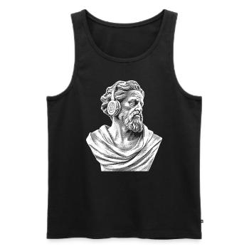 Divine sound: Zeus rocks the open-air festival - Men's Premium Organic Tank Top - black - Front - AI Model Male 178 light (178cm)