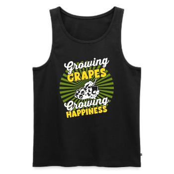 Wachsende Ernte - Landwirternte Traube - Männer Premium Bio Tank Top - Schwarz - Vorne - AI Model Male 178 light (178cm)
